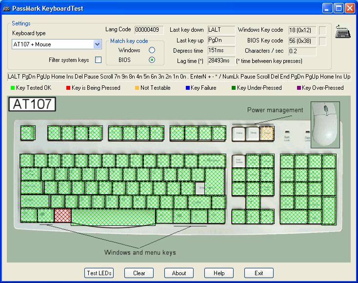 Kiểm tra b&agrave;n ph&iacute;m Laptop cũ