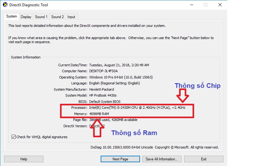 kiểm tra cấu h&igrave;nh laptop cũ